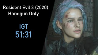 [Former PB] RE3R Handgun Only% 51:31 IGT