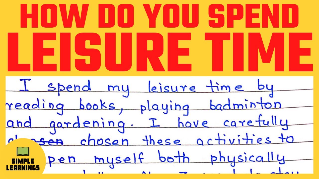 write a school magazine article about free time