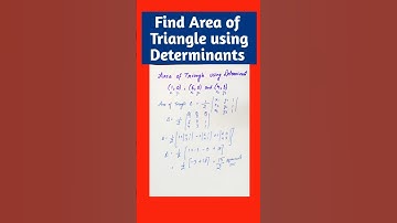 Find Area of Triangle using Determinants #determinants#maths#education#tricks#class12maths