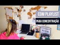 ESTUDE COMIGO EM TEMPO REAL | COM PLAYLIST | Bruna Martiolli