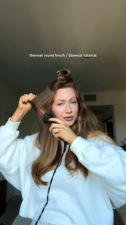 How to use the viral thermal round brush #hairtutorial