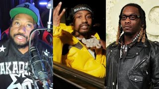 Leggaz or 🍑💥? Akademiks reacts to News of Offset getting 💥 during altercation with Lil TJay!