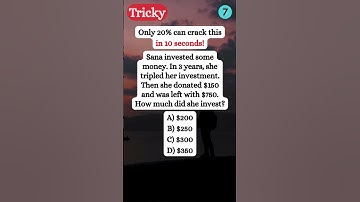 💰 Can You Solve This Puzzle? 95% Get It Wrong! #shorts #math