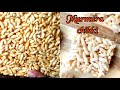 Murmura bars | Murmura gur patti recipe | Puffed rice jaggery chikki recipe | Crunchy chikki recipe