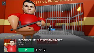 RONALDO BAREYS PRISON RUN! Roblox game complete play through