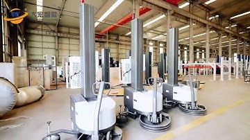 Self Propelled Mobile Robotic Pallet Stretch Wrap Robot Wrapping Machine