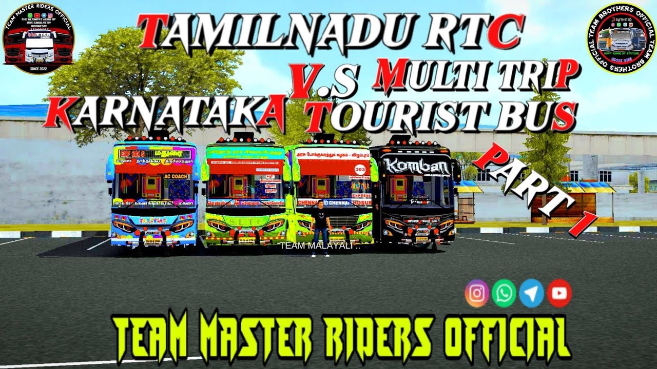 Tn Rtc Bus TAMILNADU RTC VS KARNATAKA TOURIST BUS 𝐌𝐔𝐋𝐓IPLAYER PART 1 #bussid # ...
