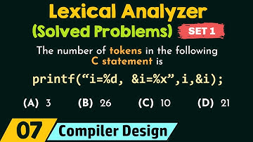 Lexical Analyzer (Solved Problems) - Set 1
