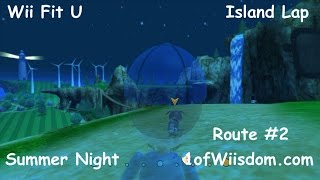 Wii Fit U Basic Run: Island Lap, Route 2: Waterfall & Cliff Jump (Summer Night)