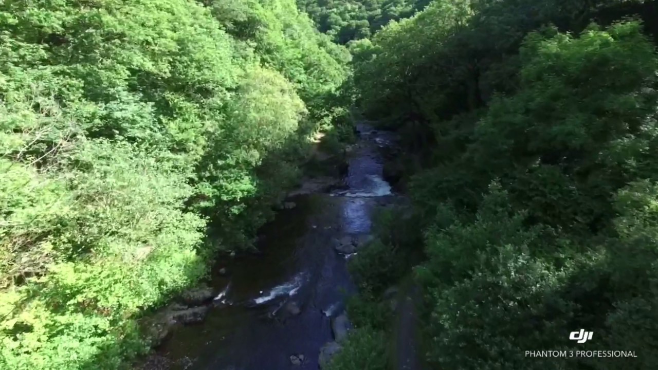 Watersmeet Tea gardens on the East Lyn river near Lynmouth.