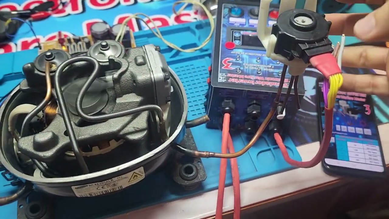 Probar valvula de 3 vias de refrigerador Samsung con el compresor en tiempo real.