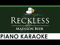 Madison Beer - Reckless - LOWER Key (Piano Karaoke Instrumental)