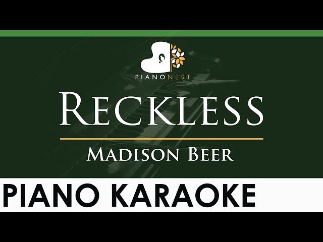 Madison Beer - Reckless - LOWER Key (Piano Karaoke Instrumental) class=