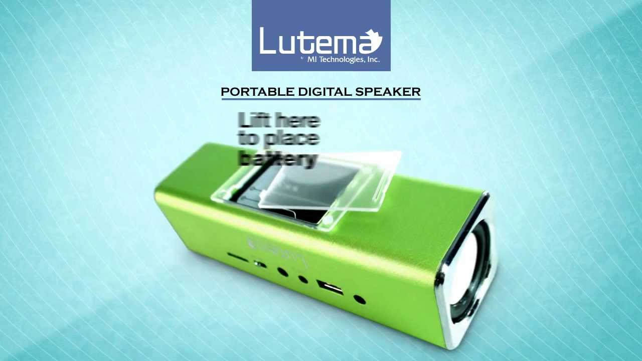 Portable Digital Speaker with FM Radio WaveCube-Extra from Lutema