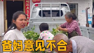 爸妈因为意见不合争吵，看看英子是怎样缓解尴尬的场面！【农村小英子】