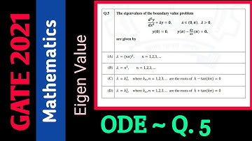 GATE 2021 Mathematics ~ ( ODE ) Q. 5 | Eigen Value || Maths With Smart Tips ||