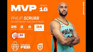 Philip Scrubb (Palmer Basket Mallorca Palma), MVP de la jornada 18