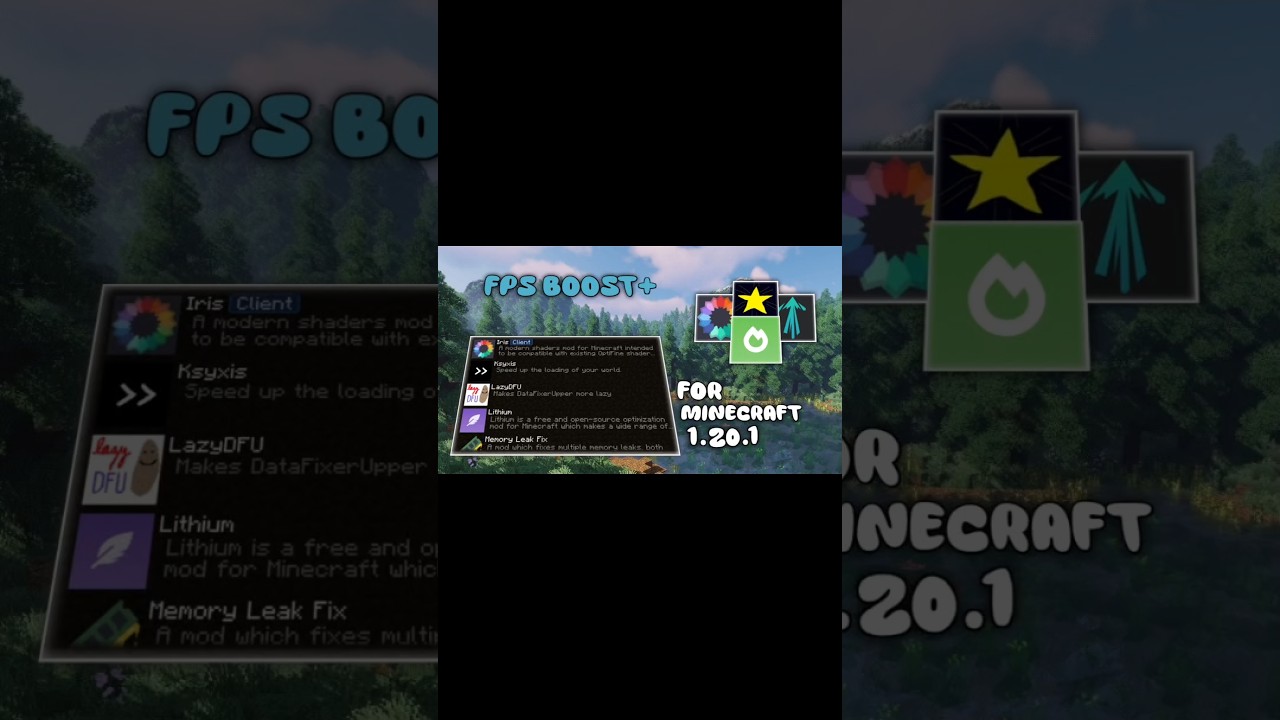 Mods FPS Boost++ For Minecraft 1.20.1 | Sodium Mod