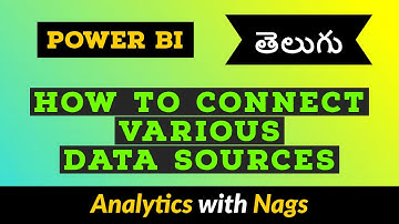 How to Connect Various Data Sources Power BI in Telugu (6/50)