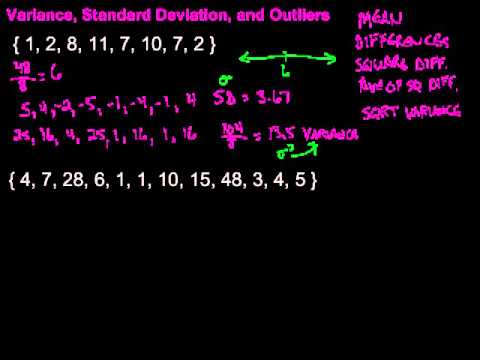 Variance Standard Deviation And Outliers Youtube