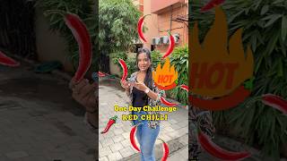 One day Challenge with RED CHILLI‼️🤯 #foodiesfindings