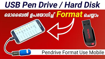 USB Pen Drive / Hard Disk Format Use Android Mobile Malayalam | Pendrive Cleanup #pendrive #format