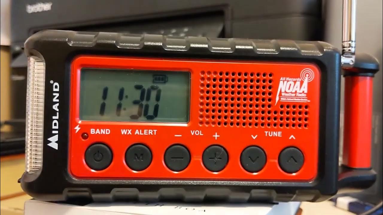 Midland ER310 emergency crank weather radio sound alert YouTube