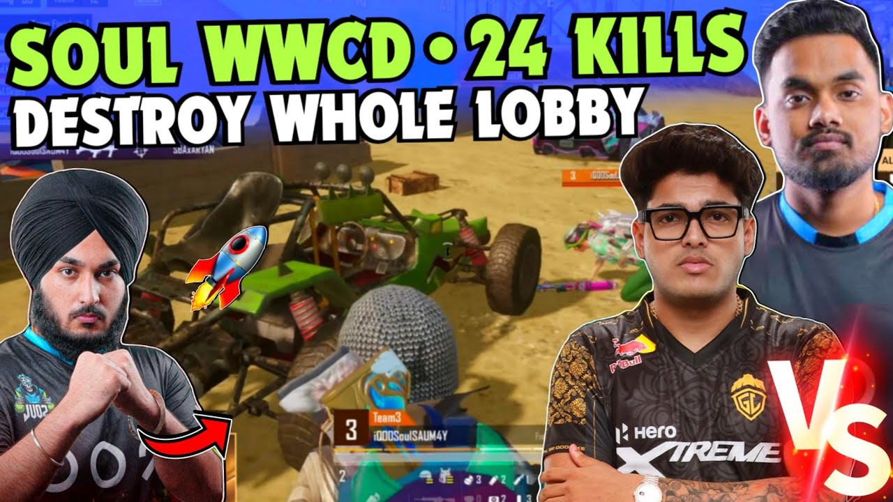 iQOOSouL WWCD Destroy Whole Lobby 😳 24 Finishes 🥵 SouL Nakul & Rony on ...