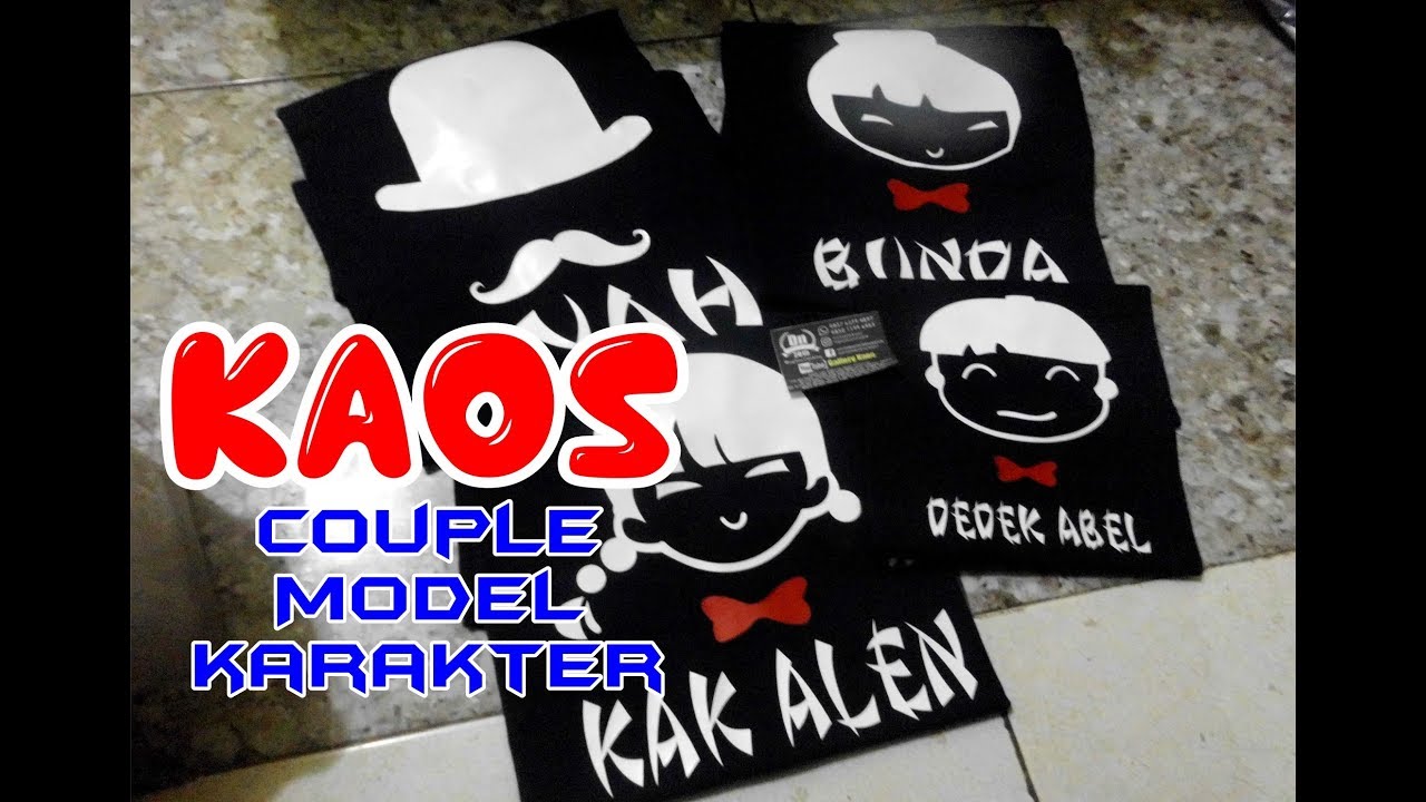  Kaos  Couple  Keluarga  Model  Karakter YouTube