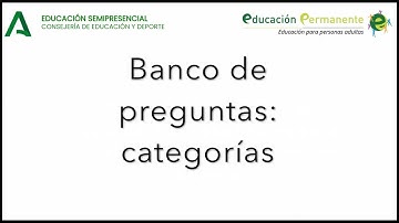 Banco de preguntas: categorías