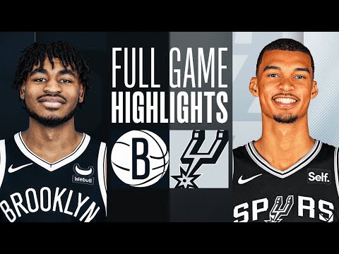 布魯克林籃網 vs 聖安東尼奧馬刺 NBA 例行賽 全場精華｜2023-24 賽季｜2024 3/18