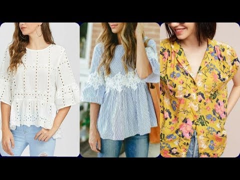 Loose cotton tops designs for summer | latest short top designs of 2018 ...