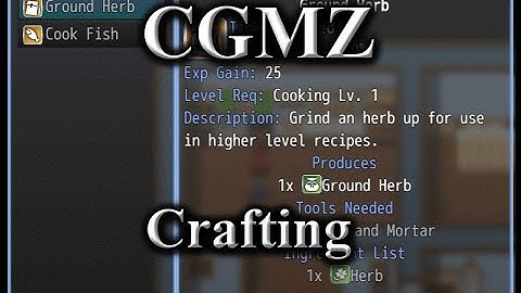 [CGMZ] Crafting for RPG Maker MZ