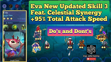 New Eva Skill 3 Ft. Celestial +95% ATK SPD | Supplication |  MLBB Magic Chess