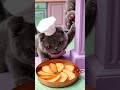Kitten Chef's Pillowy Pastel Waffle Cone Tower! 🐱🍦 #Shorts #cute #ASMR