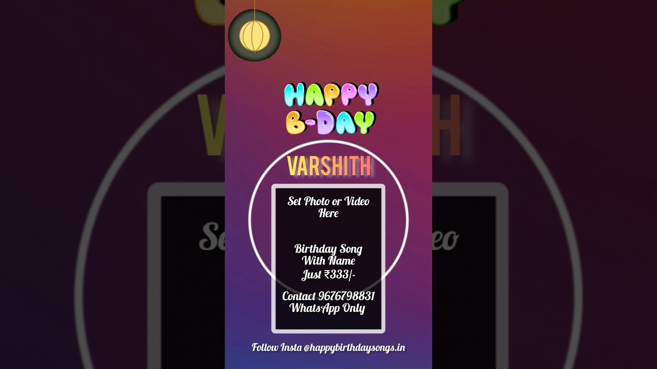 Watch Varshith Birthday Song l #birthdaysong #birthday l Fantastic Creations on YouTube Watch Varshith Birthday Song l #birthdaysong #birthday l Fantastic Creations on YouTube