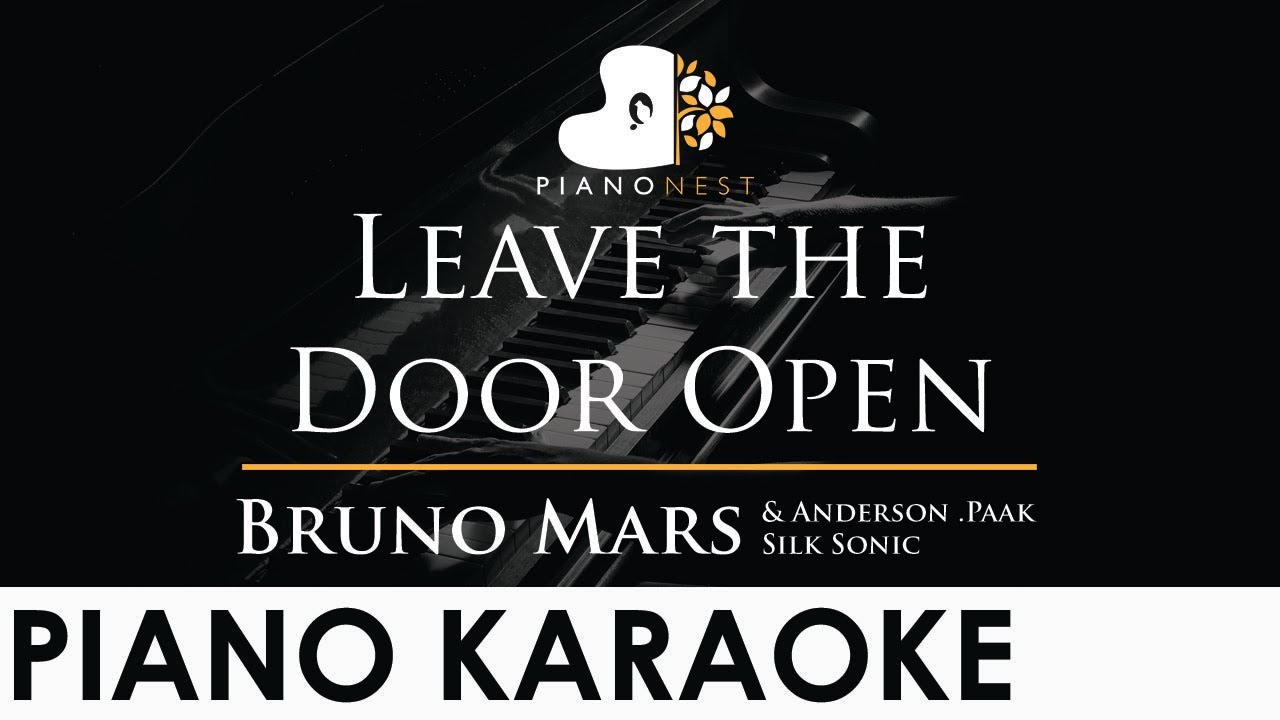 Bruno Mars, Anderson, Silk - Leave the Door Open - Piano Karaoke Instrumental Cover with Lyrics