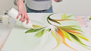 So MUCH DEPTH😲 Intuitive Painting with Criss-Cross Leaves  🍃 Acrylic Painting Demo by Rinske Douna 13,395 views 10 days ago 11 minutes, 3 seconds