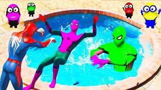 GTA 5 Rainbow Spiderman Water Fails (Ragdolls/Euphoria Physics) #1