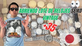 Abriendo lote con 35 relojes Seiko vintage de Japón UNBOXING #6 nos salen muchos Seiko 5 Actus SS