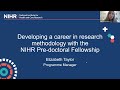 Developing a career in research methodology with the NIHR Pre-Doctoral Fellowship