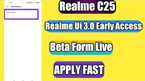 Realme C25 Realme Ui 3.0 Early access | Beta Form Live | Apply Fast