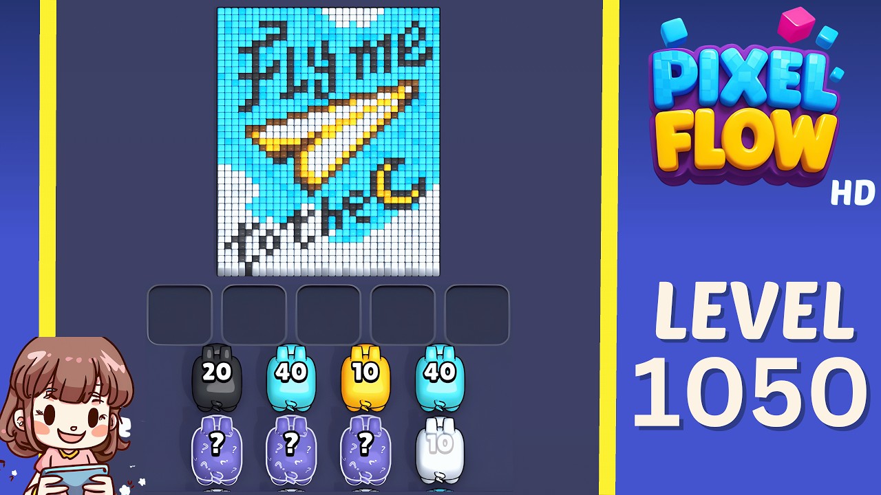 Pixel Flow Level 1050 Solution Walkthrough - YouTube
