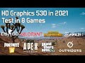 Intel graphics 530 in 2021  test in 8 games