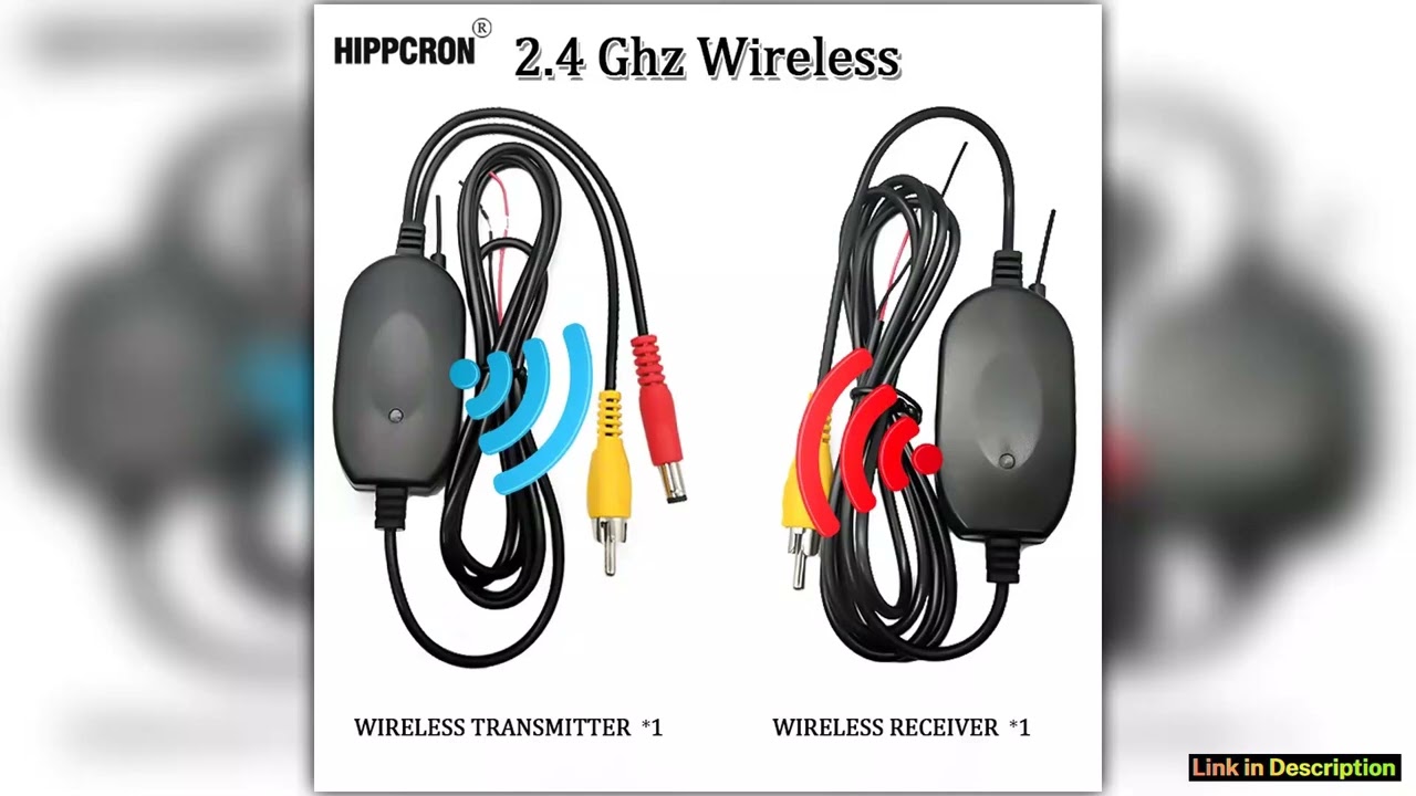 24G Wireless Car Rear View Camera Color Video Transmitter Receiver Kit 12V For Multimedia Monitor