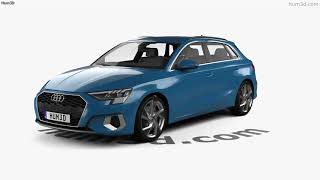 Audi A3 sportback 2023 3D model by 3DModels.org