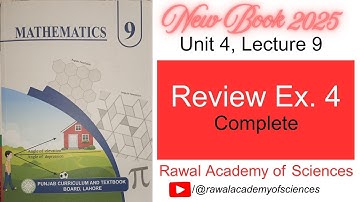 Review Ex 4 (Complete) "Factorisation and Algebraic Manipulation"|9th Maths New Book (2025)