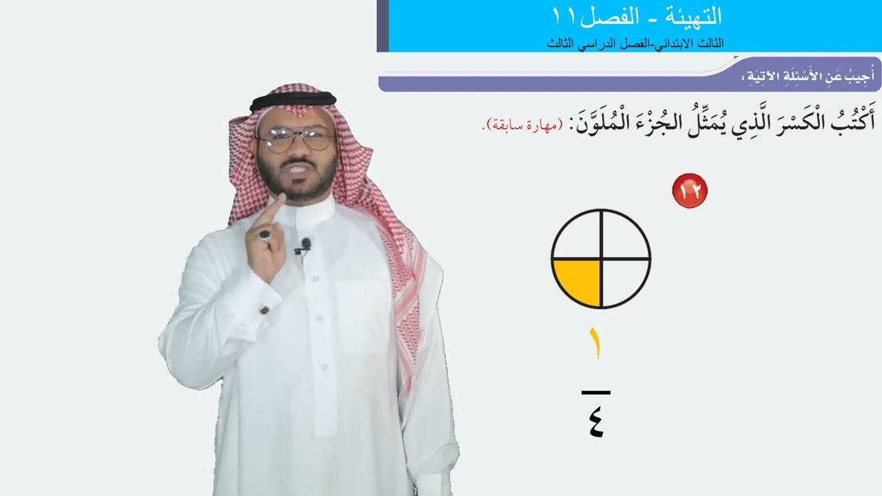 التهيئة للفصل١١  -  الثالث الابتدائي  -  الفصل الدراسي الثالث