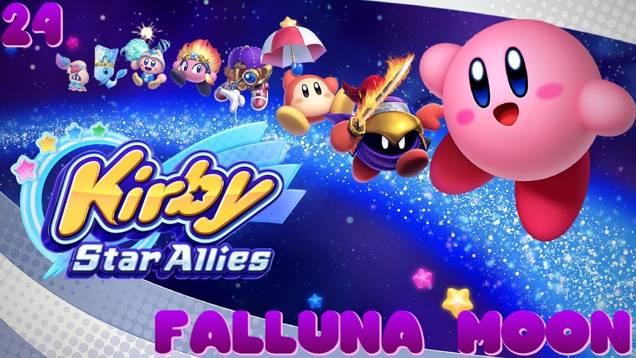 Kirby Star Allies 100% Walkthrough: 24 - Falluna Moon (Starlight Heroes)