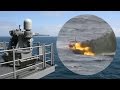 Us navy obliterates attacking fastboat  mk 38 mod 2 25mm gun system livefire exercise